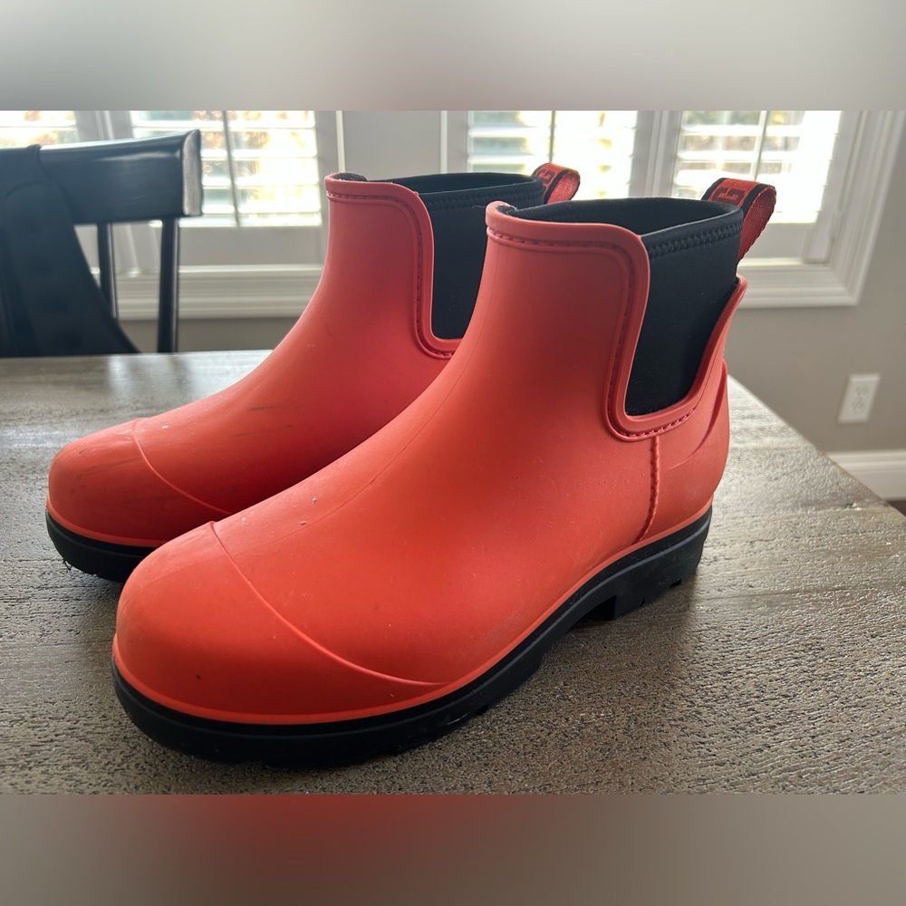 Women's UGG Orange Ankle Rain Boots